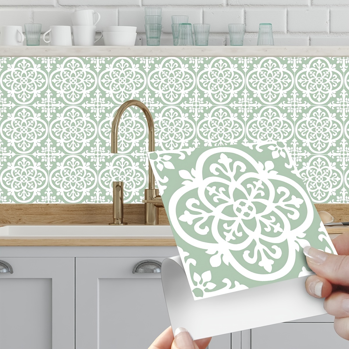 Kitchen Backsplash Wallpaper Stickers Kitchen Stickers Self - Temu