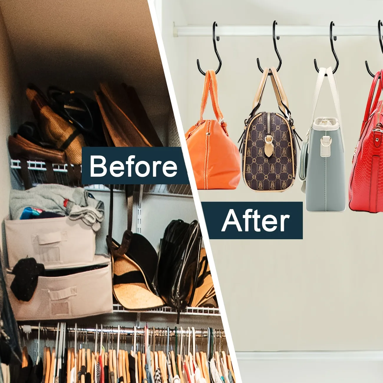 Purse Hanger For Closet Creative Arched Hanger Hook Portable Handbag  Organizer Hooks Over The Closet Rod Hanger For Handbags/Tie