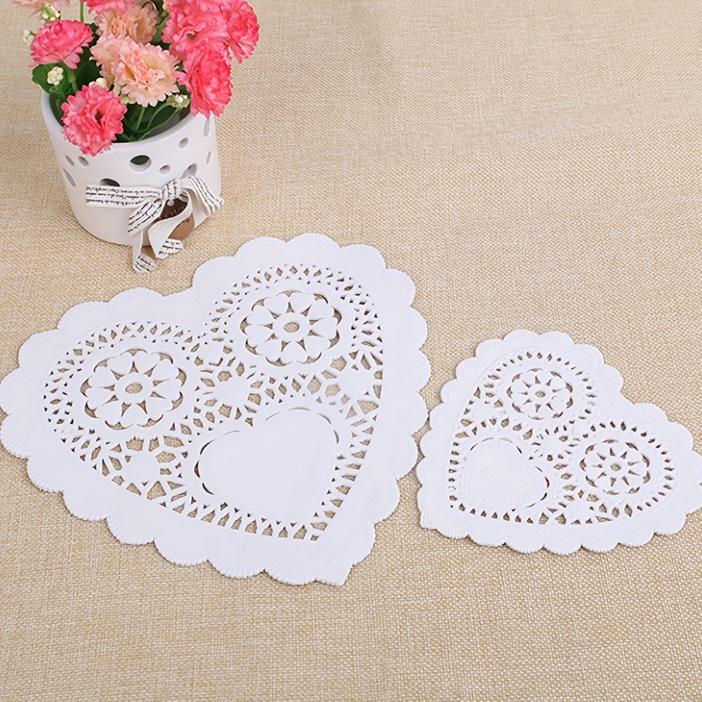 Valentine's Heart Paper doilies 4 inch, Crafts for Kids and Fun