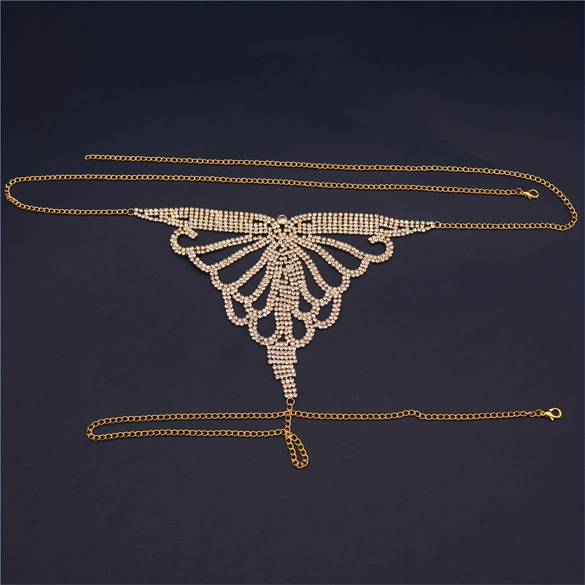 New Sexy Crystal Bralette Underwear Chains Set Fashion Bling