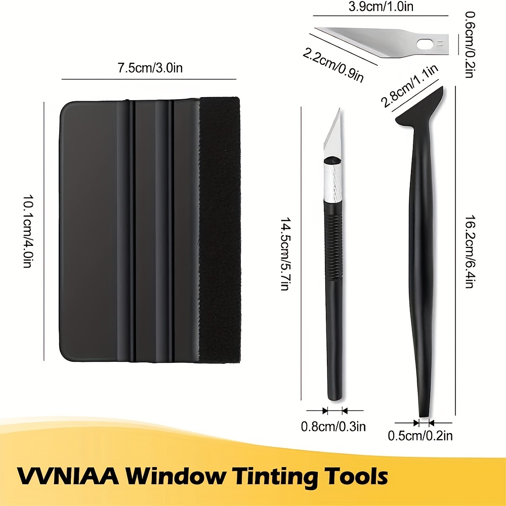 PRO Window Tinting Tools Kit, Car Vinyl Wrap Application Tint Film Squeegee  Set
