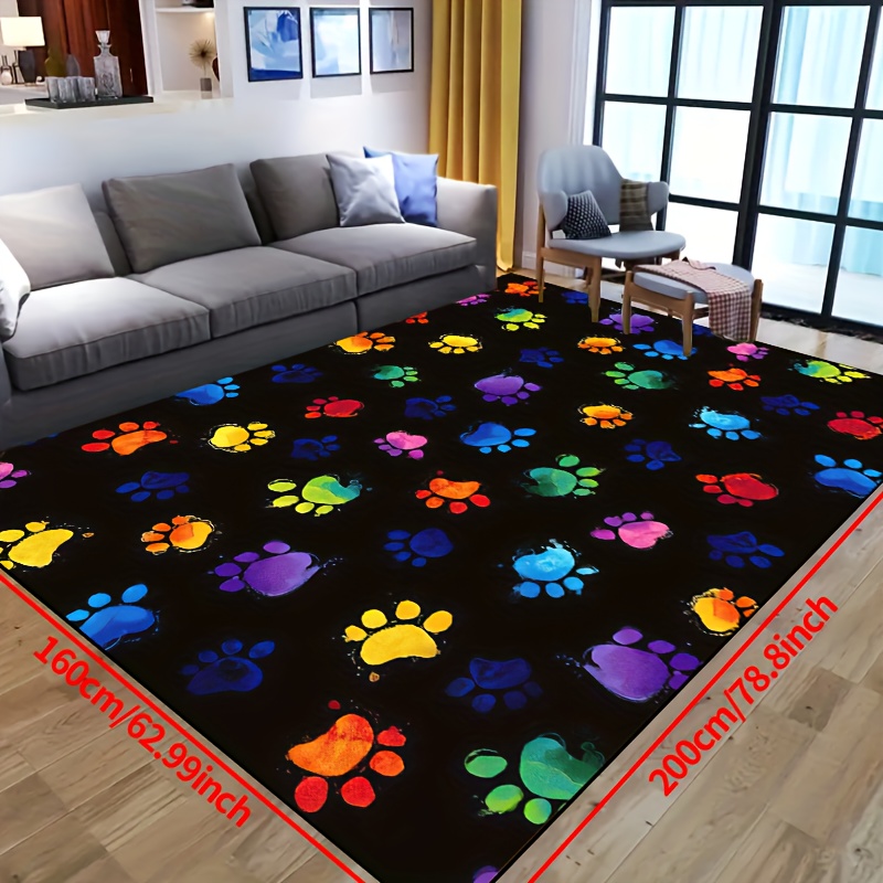 Dog Paw Print Outdoor Rug