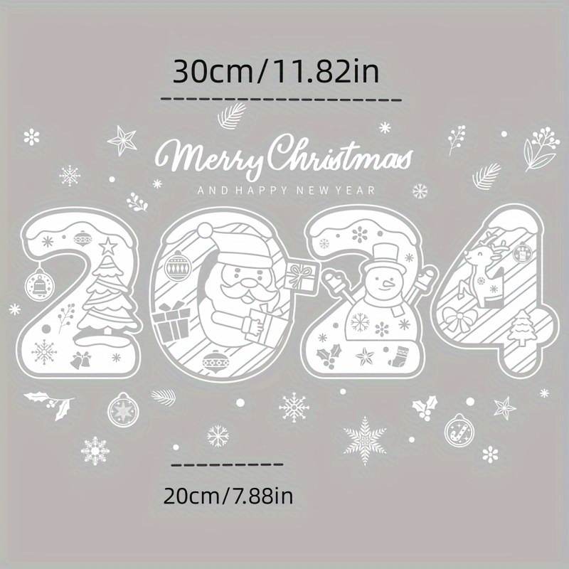 2024 New Christmas Decoration Snow Stickers Santa Claus Elk Snowman Static  Stickers Merry Christmas Window Stickers From Youroutdoor, $0.71