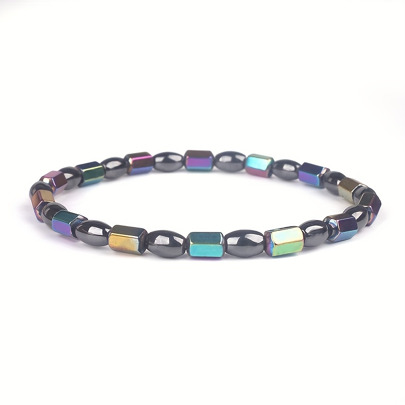 Colorful Magnetic Gallstone Beaded Anklet
