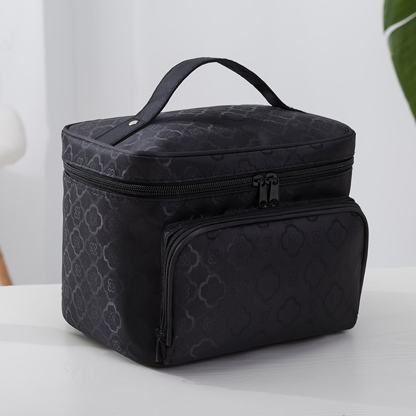 E-shop Makeup-Tasche mit Griff, Modische Kosmetiktasche mit Reißverschluss, Kosmetik-Organizer-Beutel, Großvolumige Multifunktionale Reise-Kulturtasche
