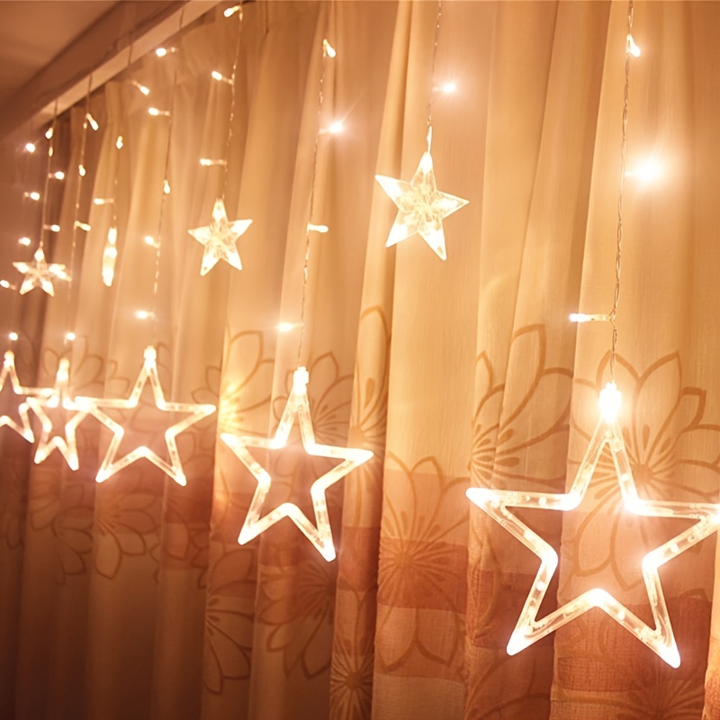 138 LED Hanging Fairy Curtain Lights | 8 Blinking Modes | Wall, Window, Wedding Party Decorations