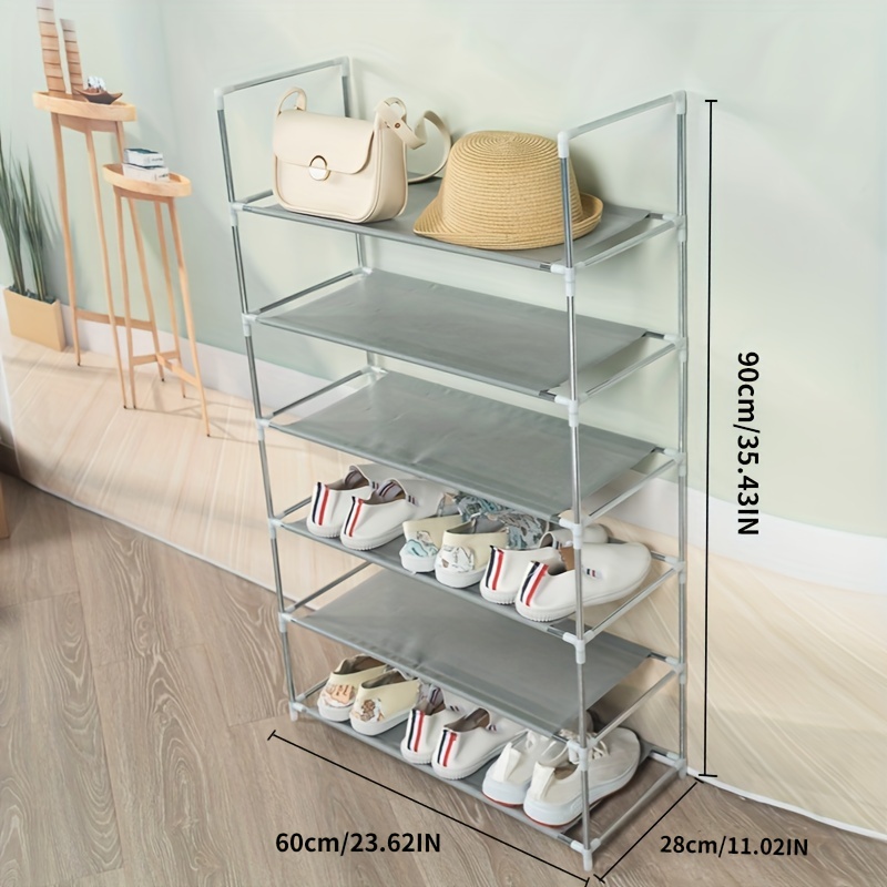 1pc Simple Stainless Steel Shoe Rack For Doorway, With Multiple