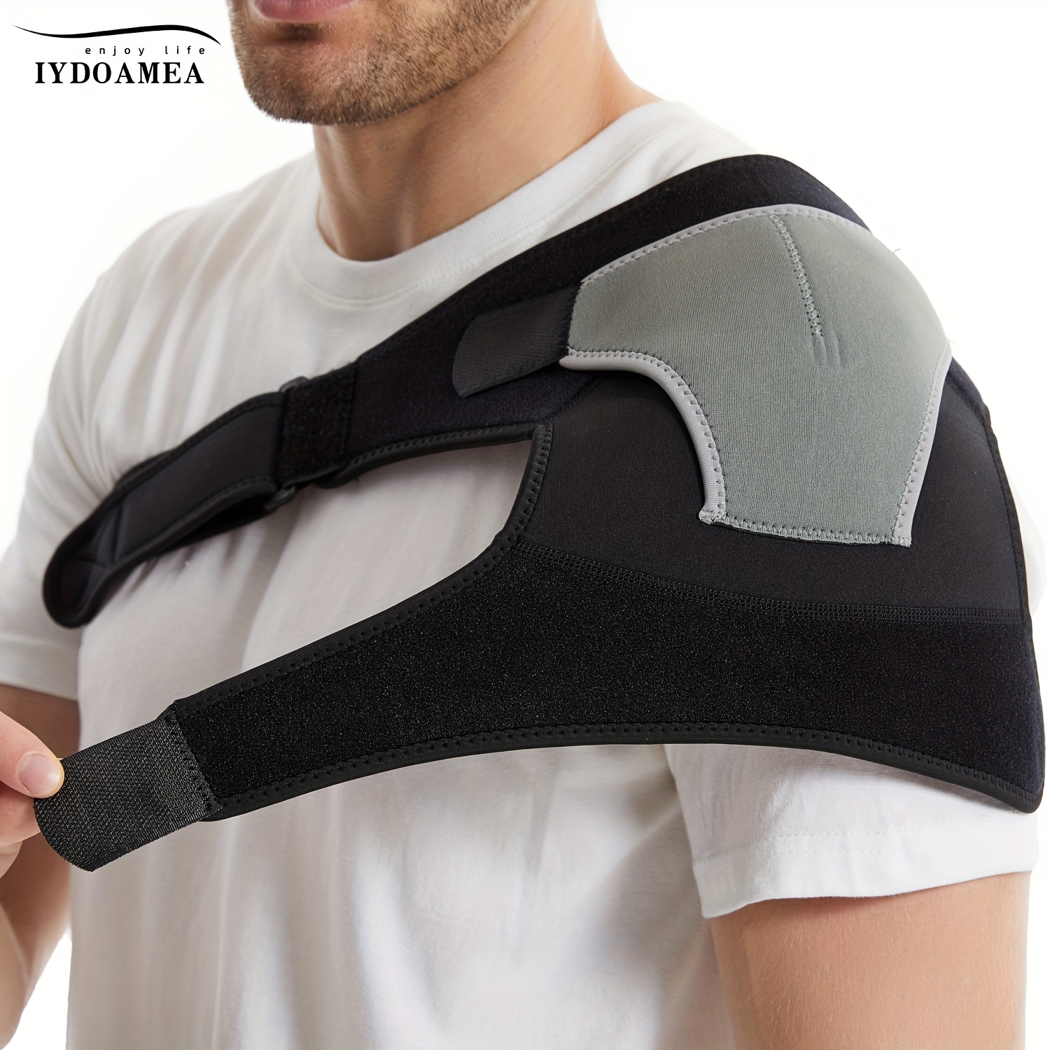 storn Adjustable Shoulder Brace for Rotator Cuff and AC Joint Pain Relief -  Compression Sleeve for Men and Women with Ice Pack Holder