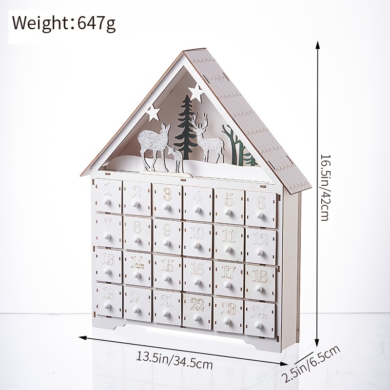 White 24 day Countdown Calendar Christmas Digital Calendar - Temu