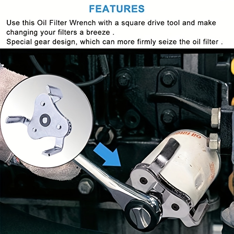 CAM2 Llave para filtro de aceite, 3 mordazas, diámetro de 60 mm – 95 mm,  llave universal para filtro de aceite, herramienta extraíble para filtro de aceite  para coche : : Coche y moto