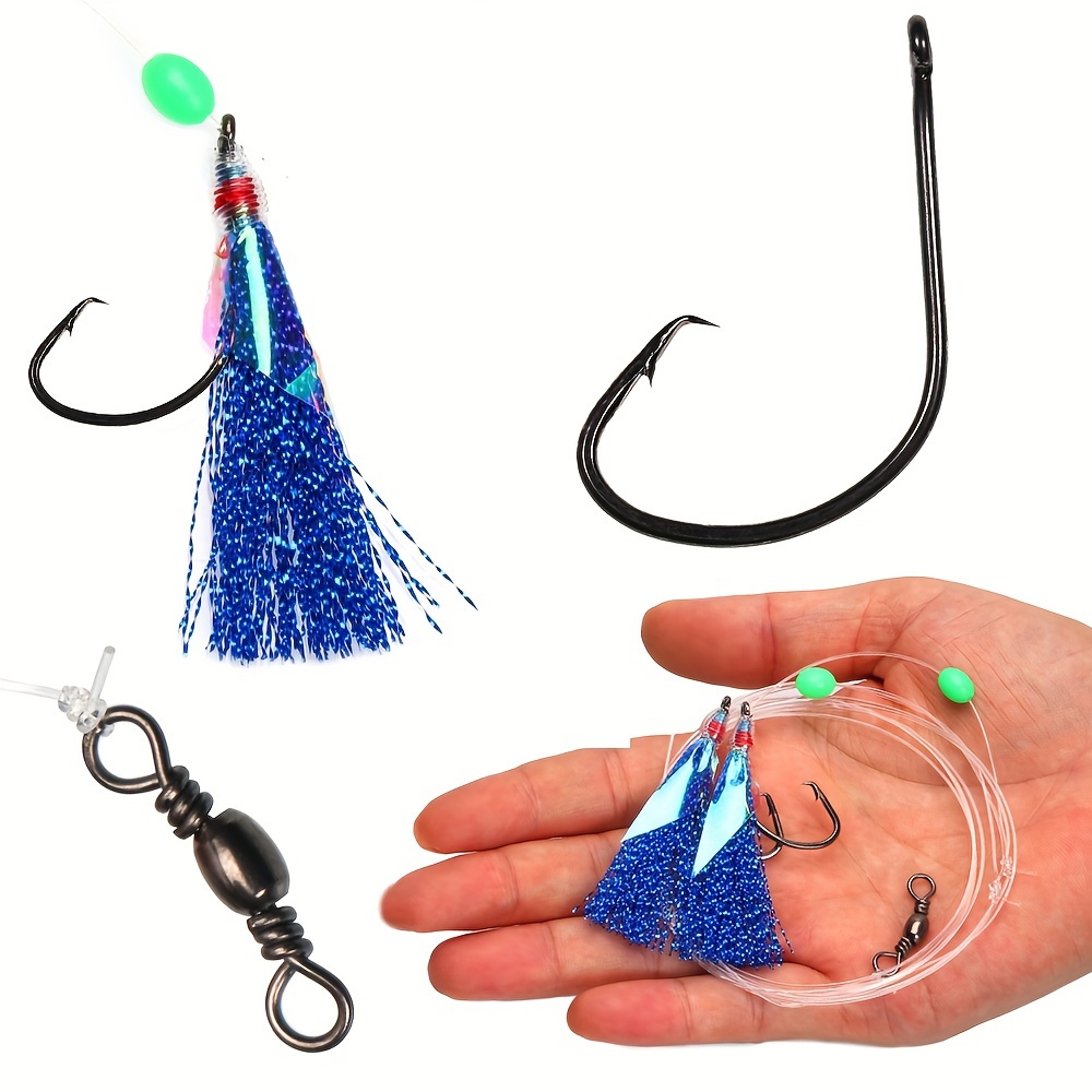 Sabiki Rigs String Hook, Luminous Fish String Hook, Sea Saltwater Fishing,  Freshwater Fishing, 8-19 #, 20Packs/Lot