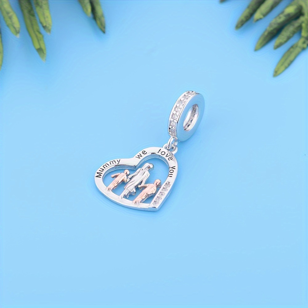 TEMU 1 ciondolo per collana con design a cuore "Mum You" in sterling 925, per creare gioielli, regalo di Natale o compleanno per donne