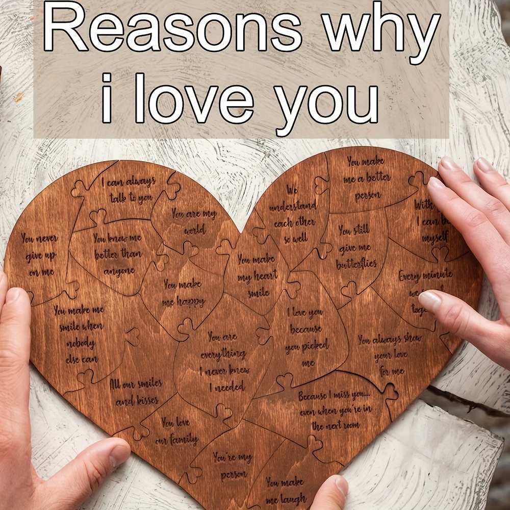 Reasons Why I Love You Puzzle, 1 Year Anniversary Gifts for