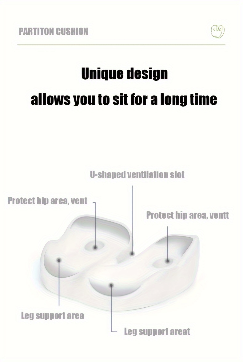 Memory Foam Sit Bone Relief Seat Cushion For Butt Lower Back - Temu
