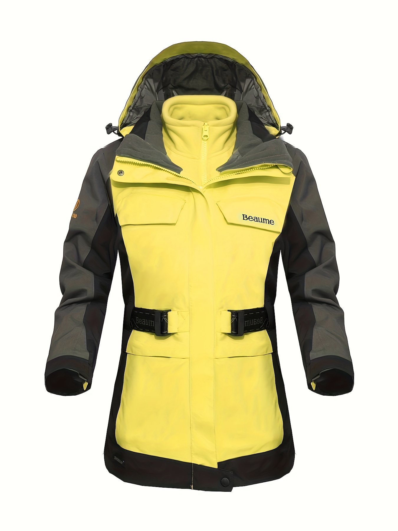 bright yellow ski jacket