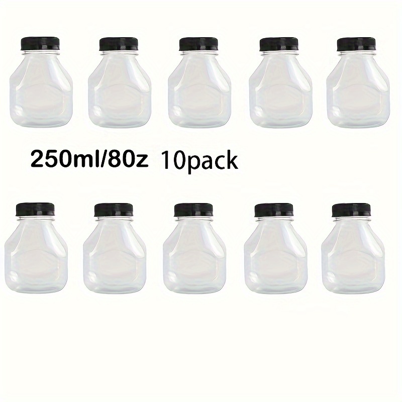 Plastic Juice Bottles With , Plastic Bottles With , Juice Containers With  Lids For Fridge, Reusable Smoothie Bottles, Refillable Water Bottles, Empty Juice  Bottles, Outdoor Supplies, Camping Supply, - Temu