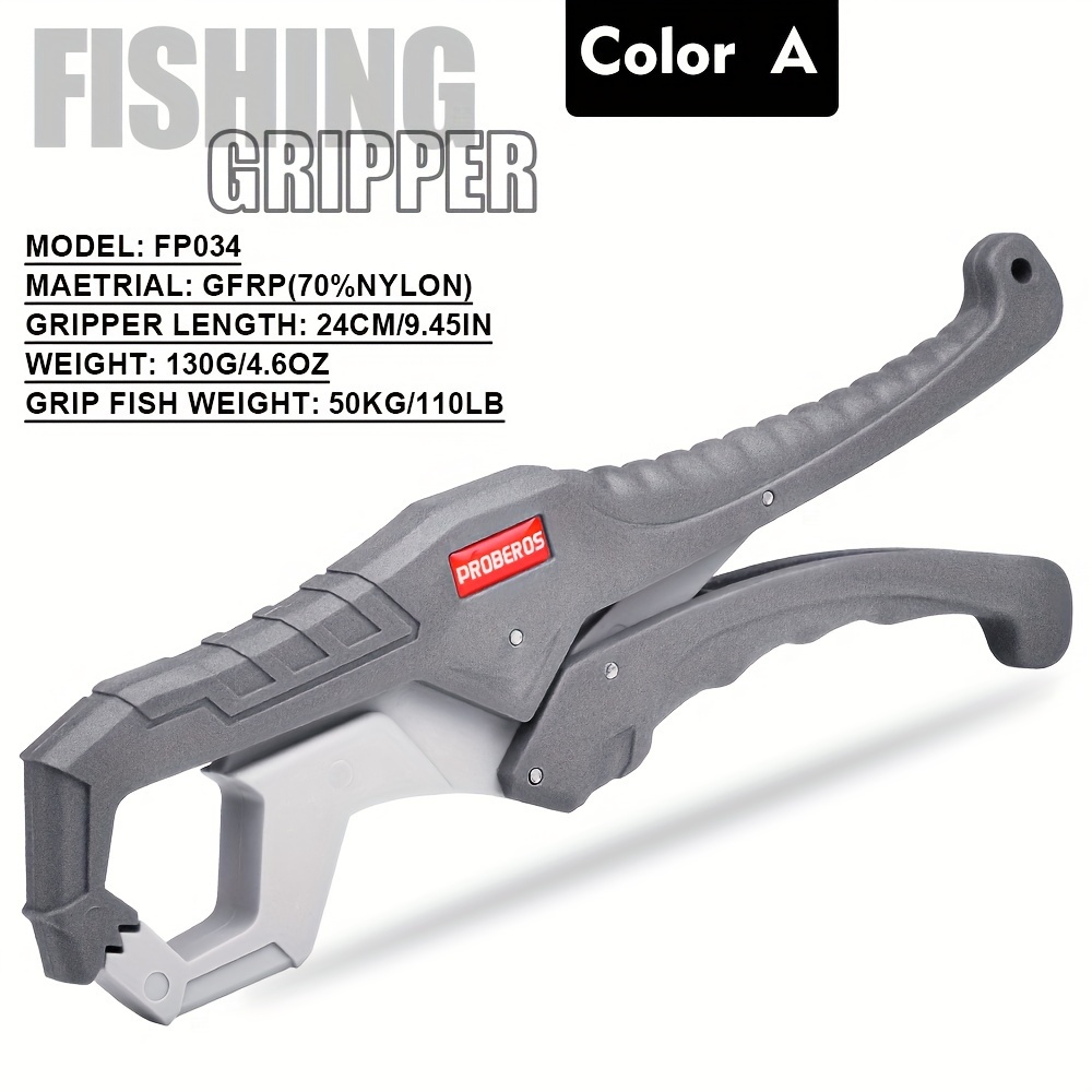 PROBEROS 1PC New Fishing Gripper Maximum Bearing 50KG/110LB Glass Fiber  Fish Lip Gripper Tackle