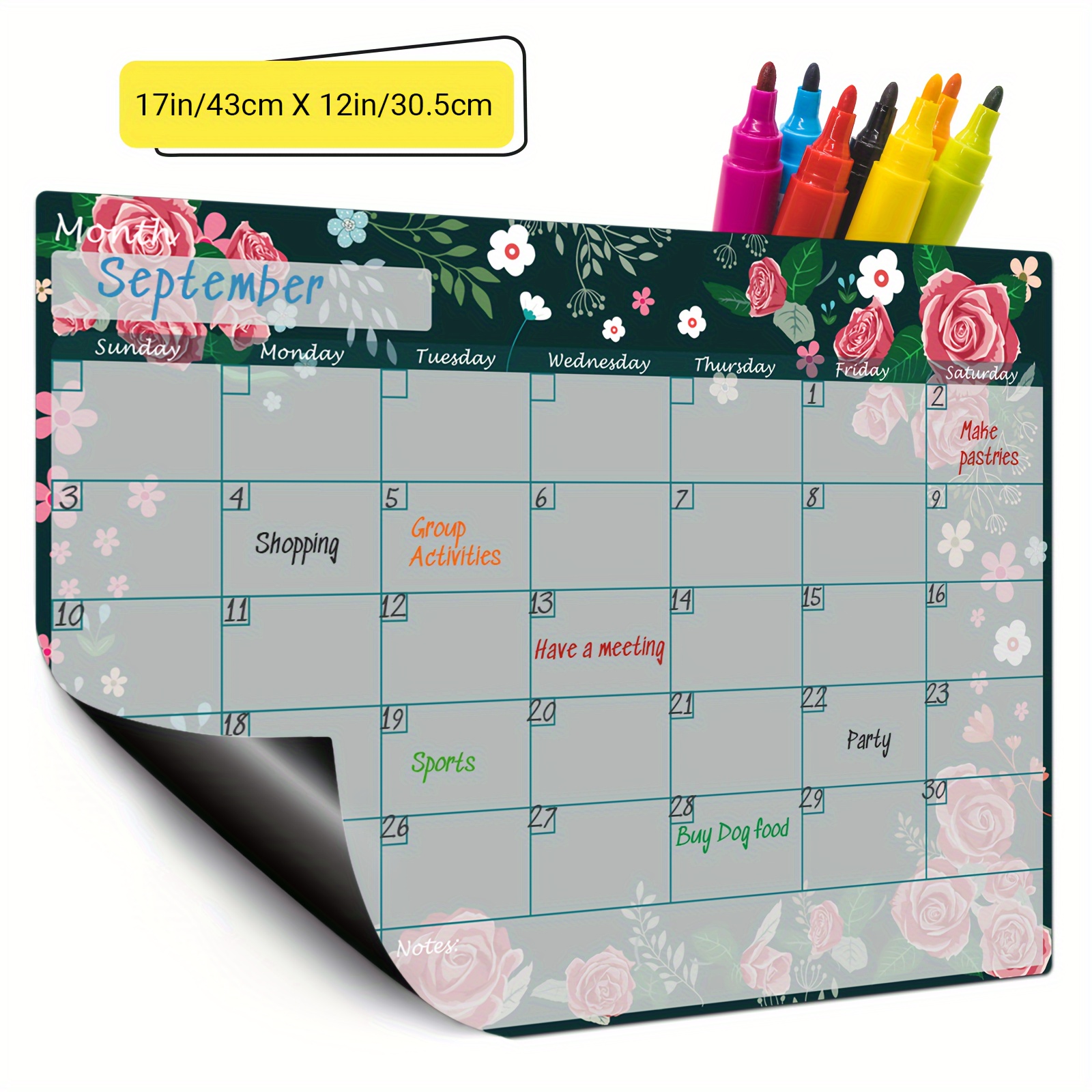 calendrier mural magnétique - planning mensuel ou hebdomadaire