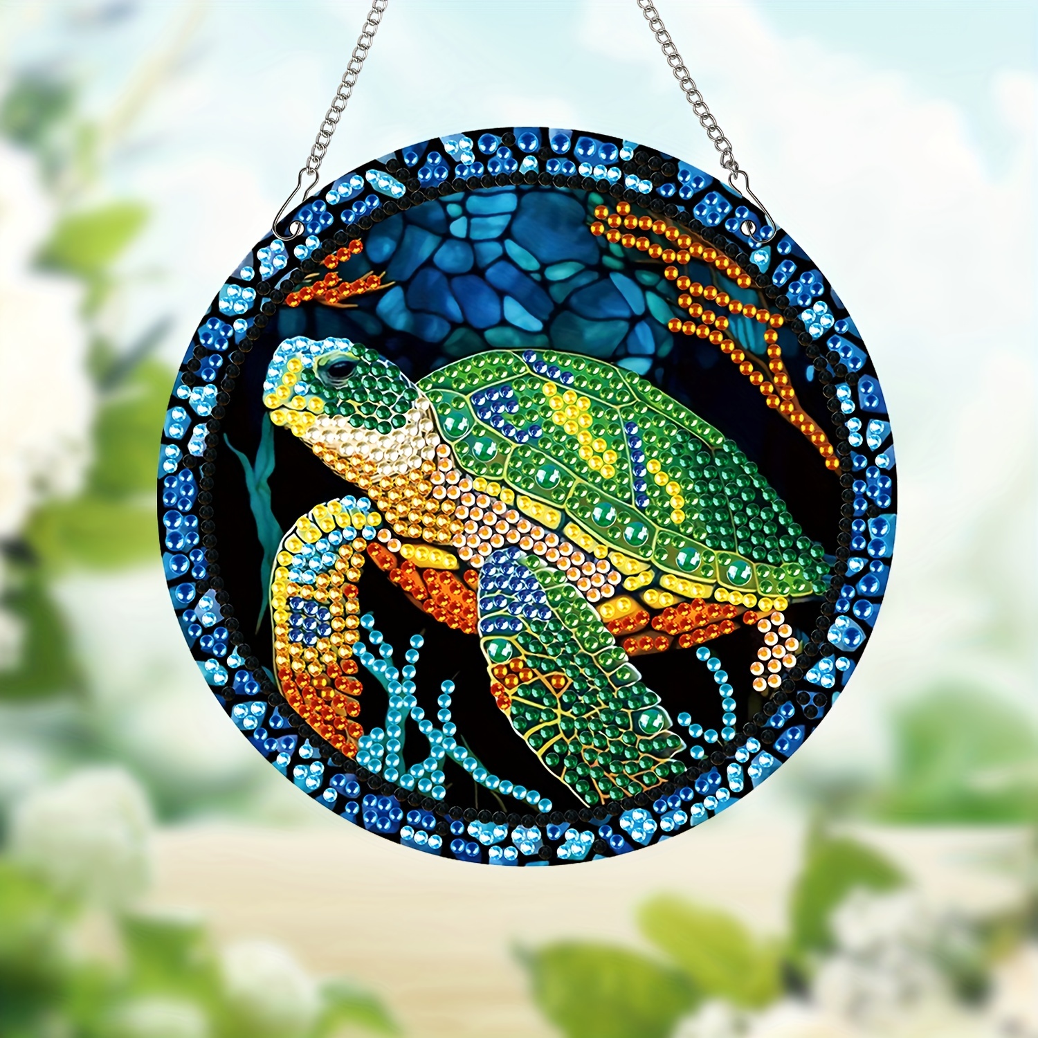 DIY 5D Diamond Painting Sea Turtle Kit , Diamond Painting for by Number Kits for Adults Full Drill Turtle Art for Home Wall Decor