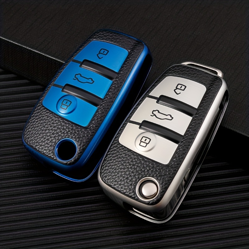 Tpu Car Flip Key Cover Key Case Fob Shell Holder Protector For C5 C6 R8 A1  A3 A4 A5 A6 A7 Q3 Q5 Q7 S6 B6 B7 B8 8p 8v Tt Rs