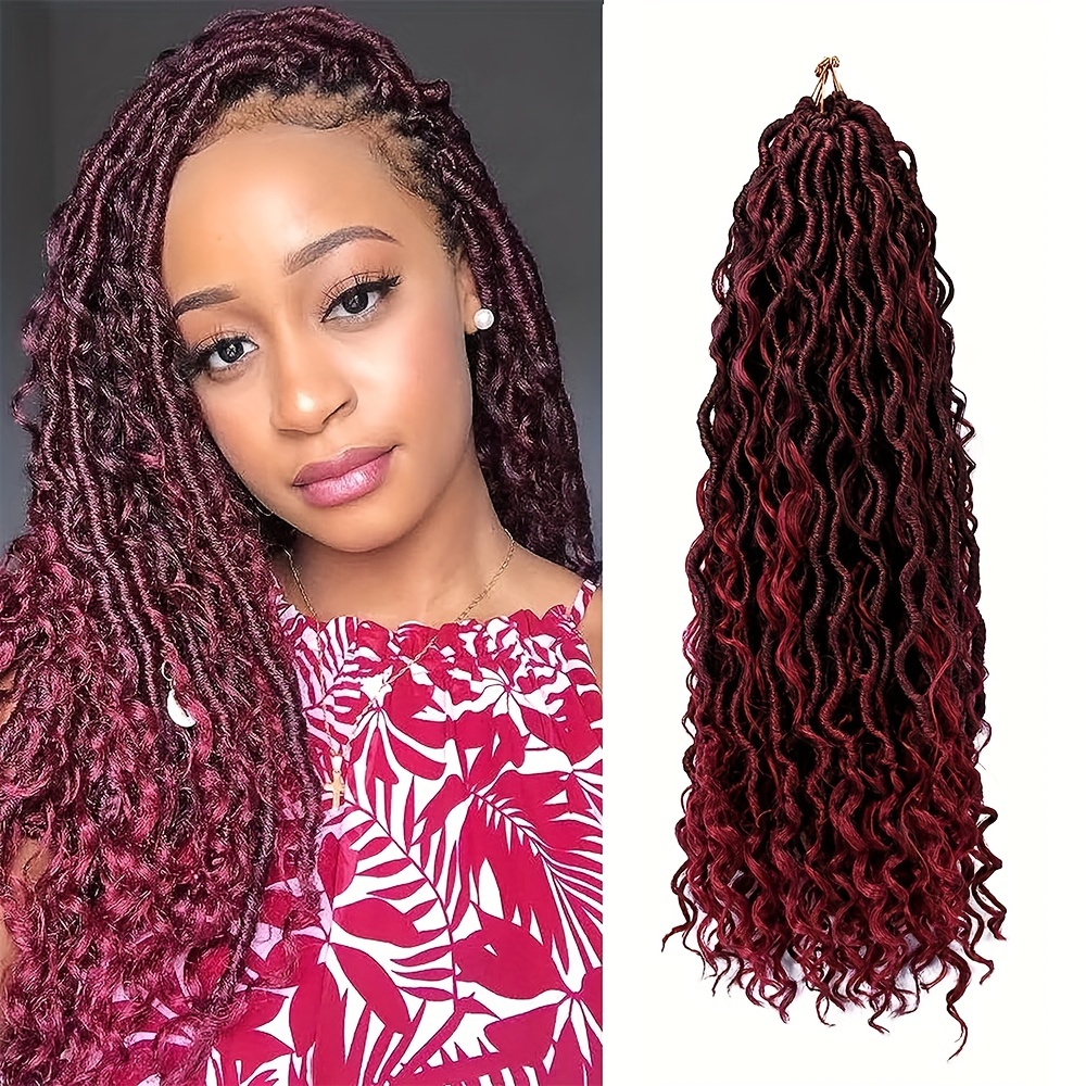 Goddess Locs Crochet Hair Extensions River Locs Curly Faux - Temu