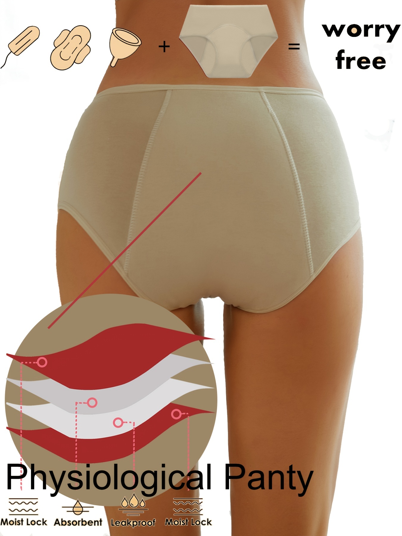 Leak-proof Period Panties Women Menstrual Underwear Physiological Pants  Female Menstrual Panties Breathable Briefs Dropshipping