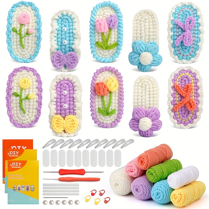 Dropship Handmade Wool Crochet Candy Hair Clips to Sell Online at a Lower  Price