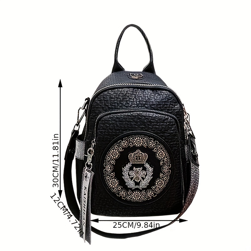 Fashion Rhinestone Backpack Purse, Women's Two-way Shoulder Bag, Casual  Travel Schoolbag With Shoulder Strap