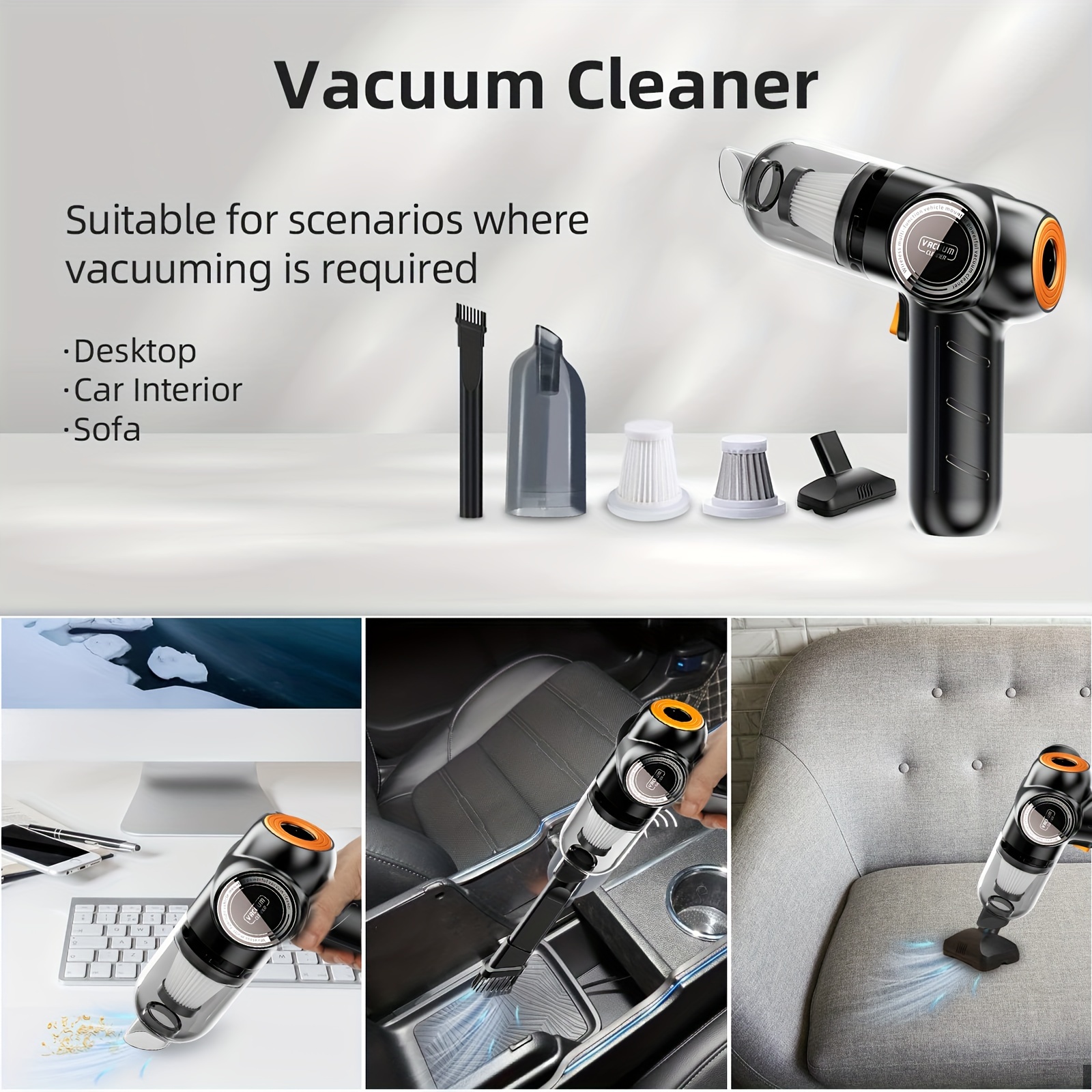 Car Mini Vacuum Cleaner Portable High power Handheld Wet Dry - Temu