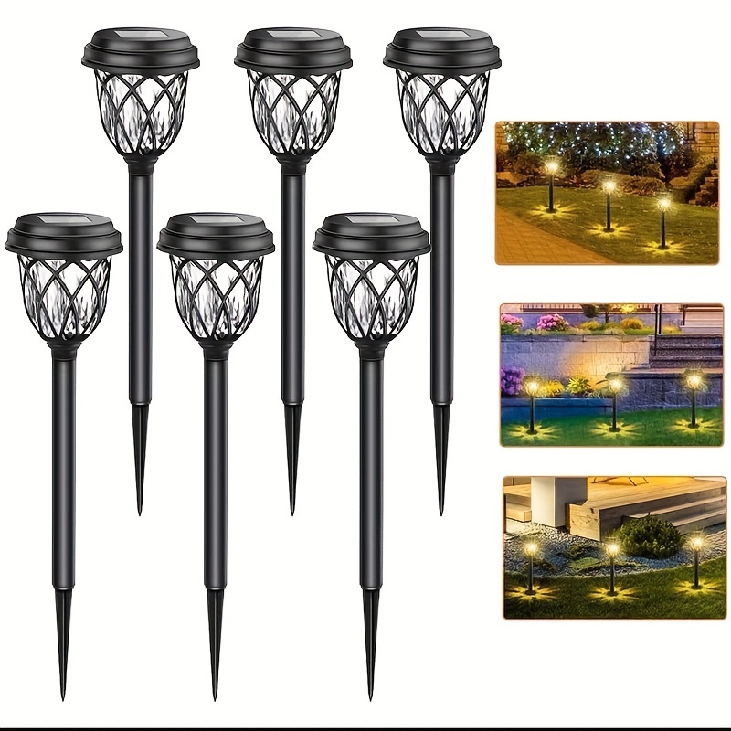 

6pcs/solar Outdoor Garden Lights/lawn Lights/garden Led Decorative Lights/villa Ground Lights/rain Landscape Lights/atmosphere Lights