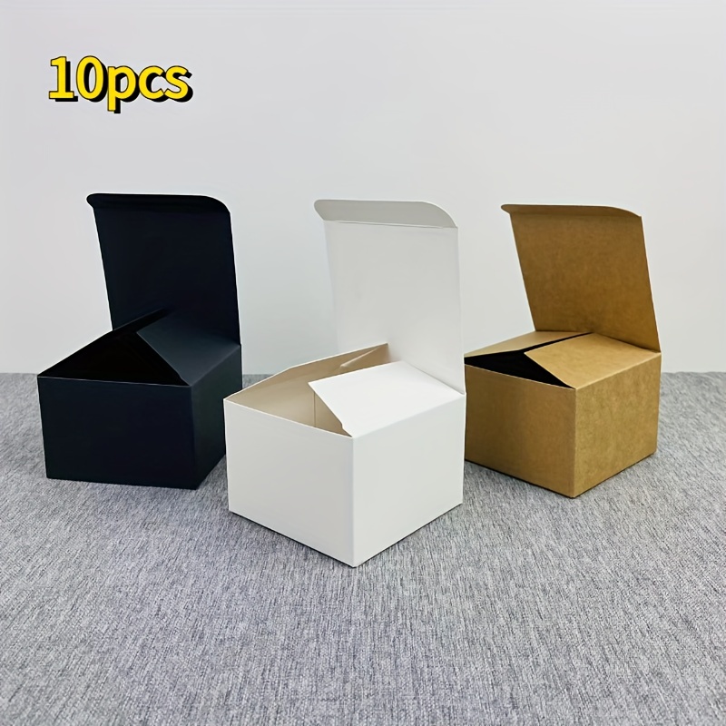  10 unids/lote 10 tamaños Kraft negro blanco caja de papel en  blanco caja de embalaje de regalo caja de cartón con tapa regalo cajas de cartón  grandes (marrón, 6.693x3.543x1.496 in) 