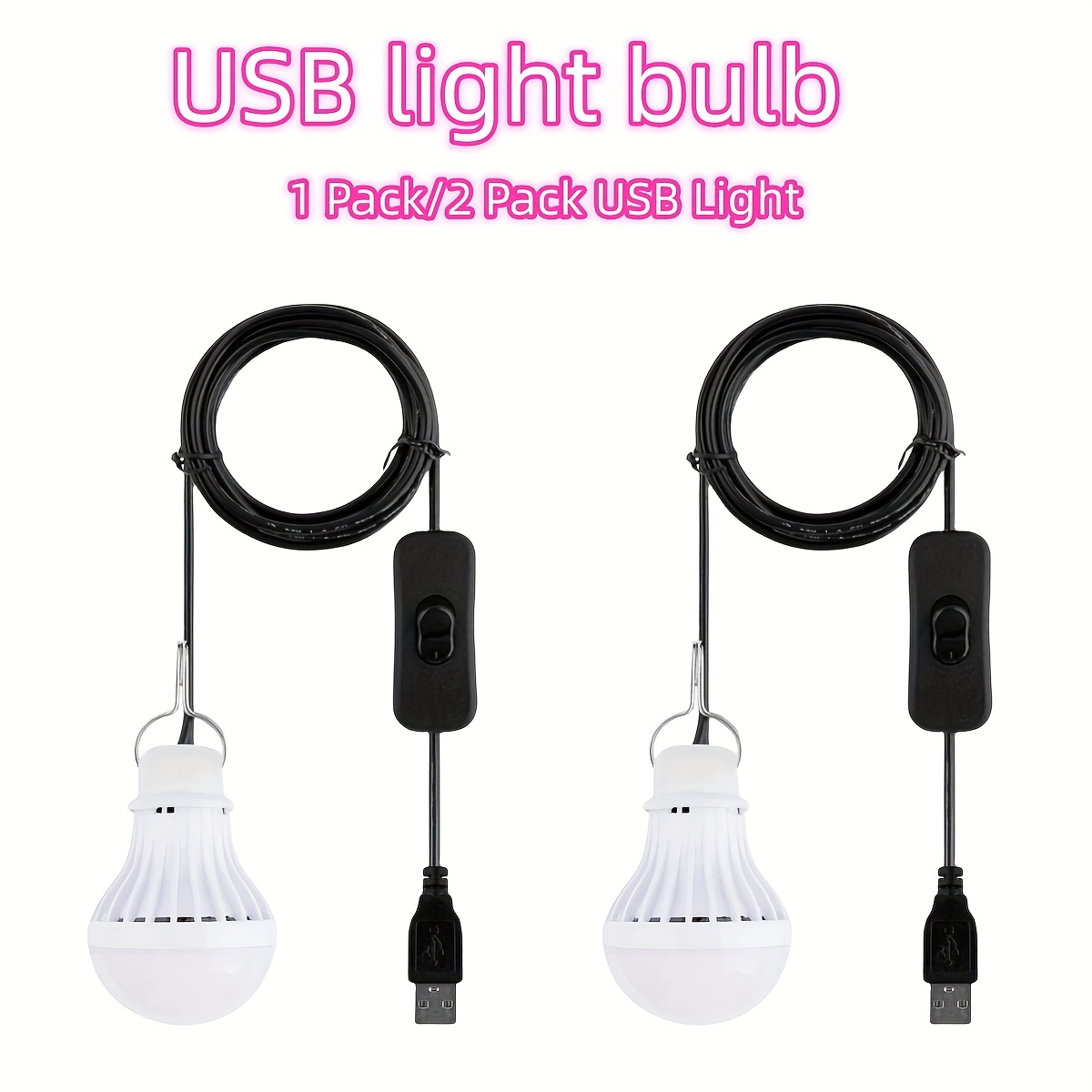 Usb Night Light Compact Led Bulb Portable Mini Lighting - Temu