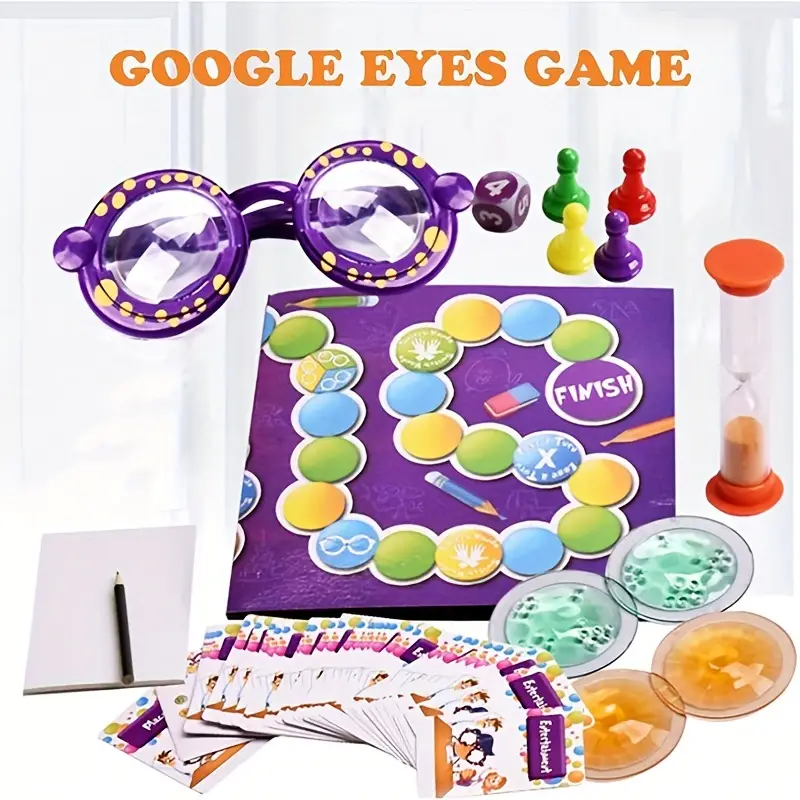 Google Eyes Jogo Pintura Inglês Óculos DIY Você Desenha Eu Acho Multiplayer  Puzzle Jogo De Tabuleiro Peculiar - Temu Portugal