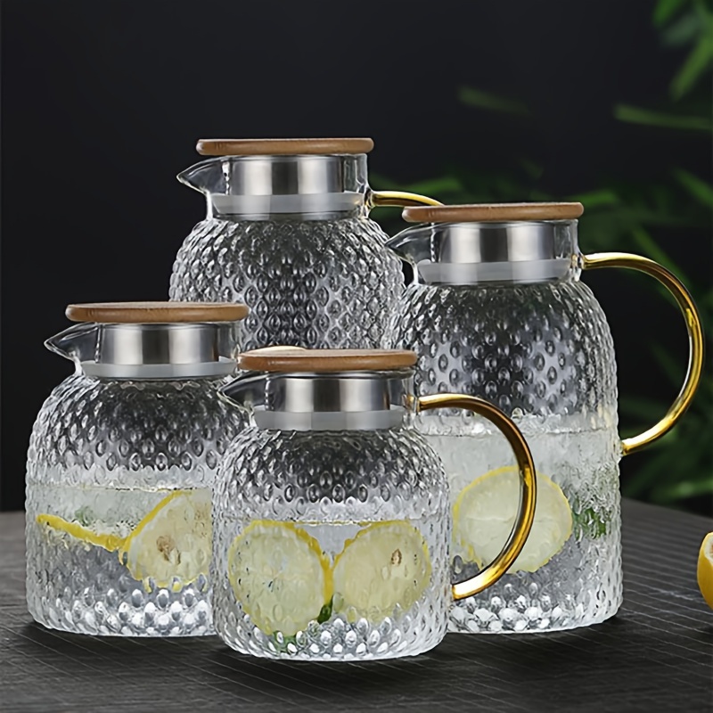 Glass Pitchers With Tea Infuser Beverage Pitchers With Lid - Temu