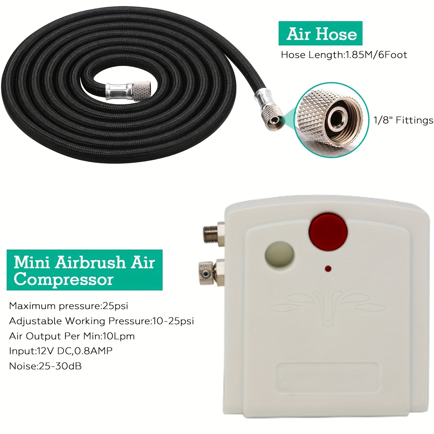 Mini Airbrush Kit With Portable Air Brush Compressor Set Dual