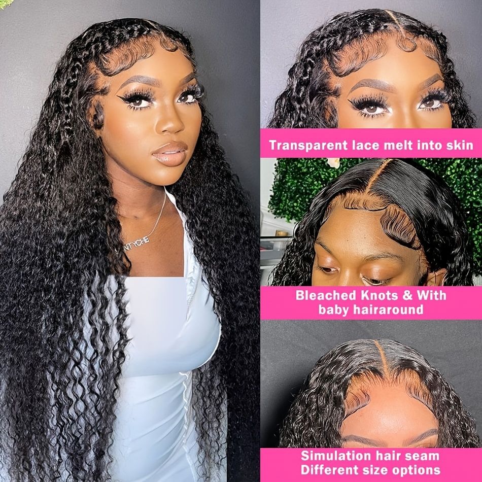 Brazilian Kinky Curly Lace Front Human Hair Wigs 13x4 Hd Transparent Lace  Frontal Wig Brazilian Curly Unprocessed Virgin Hair For Women Pre Plucked  With Baby Hair | Free Shipping For New Users |