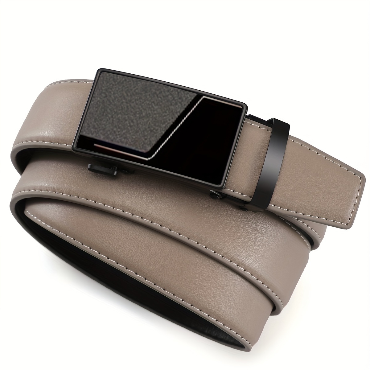 1pc Men's Pu Leather Automatic Buckle Belt, Suitable For Casual