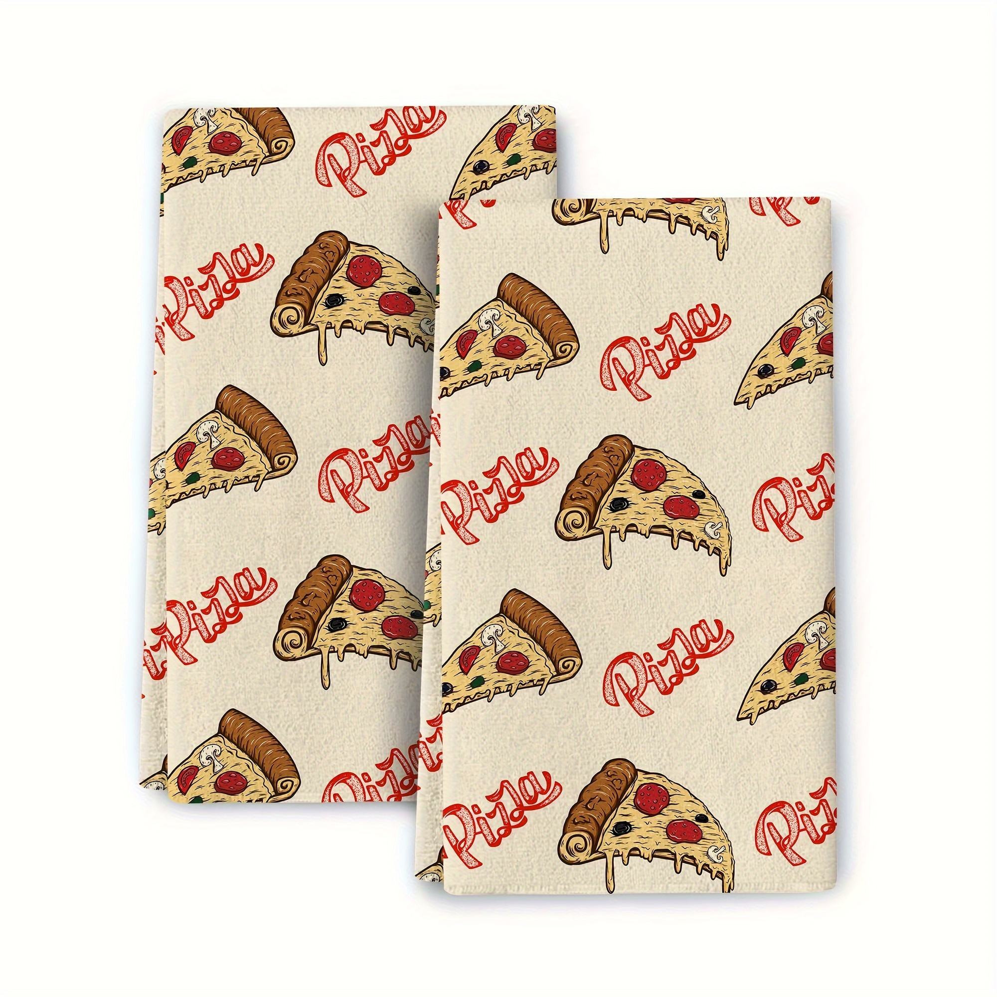 Hand Towels Cute Pizza Food Dishcloth Modern Kitchen Towels - Temu