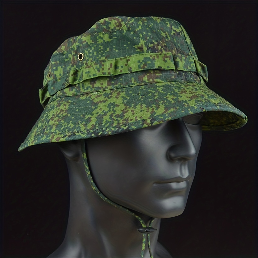 1pc Outdoor Tactical Camouflage Sunshade Buckcet Hat Short Brim - Jewelry &  Accessories - Temu