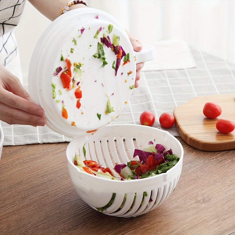 Snap Salad Cutter Bowl Salad Chopper Multi-functional Fast Strainer Salad  Cutter Bowl Veggie Choppers Dicers - AliExpress