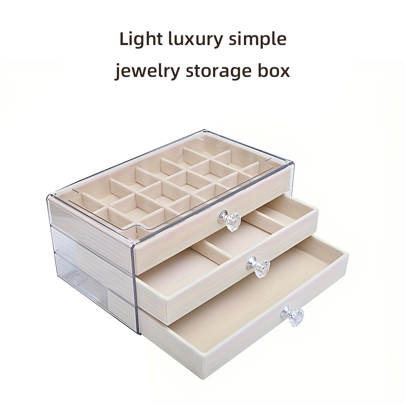 1pc Jewelry Box, outlet Portable Jewelry Organizer Boxes Transparent Dust Cover -BdF