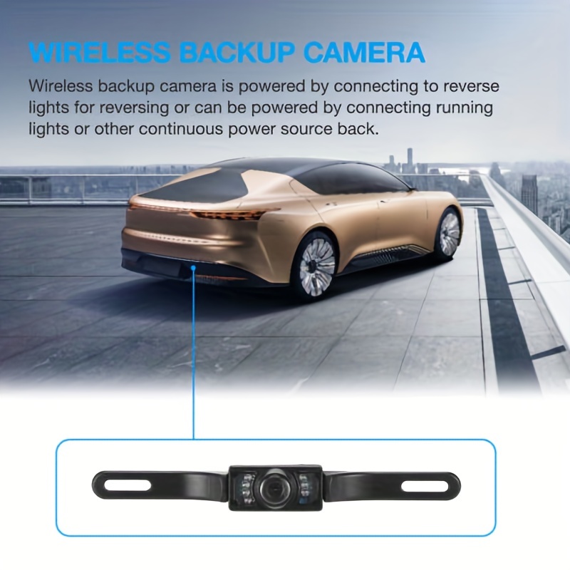 Wireless Car Monitor Backup Camera Rear View Hd Parking - Temu