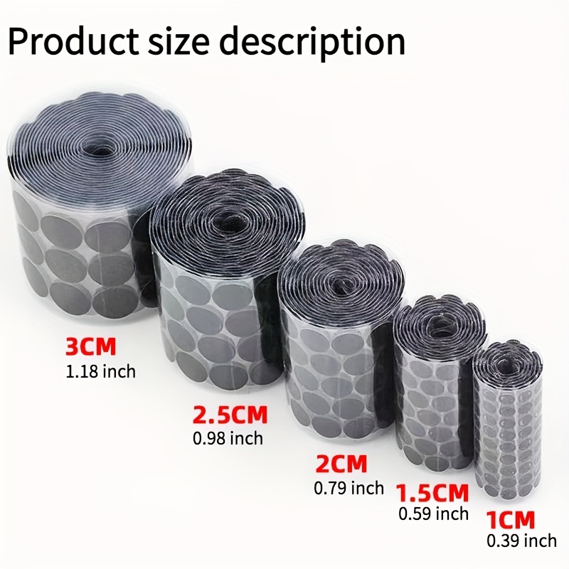 500pcs Hook And Loop Sticky Back Dots Tapes, Double Sided Sticky Pads Self  Adhesive Coins, 250 Pairs 2cm Diy Stickers
