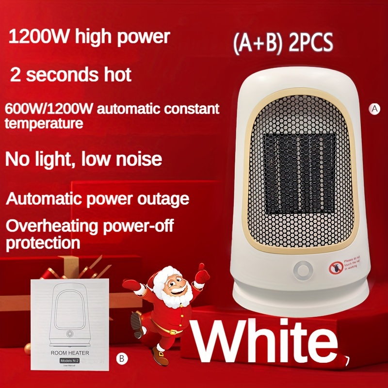 2pcs 1200W Instant Heating Mini Electric Heater Chauffage - Temu