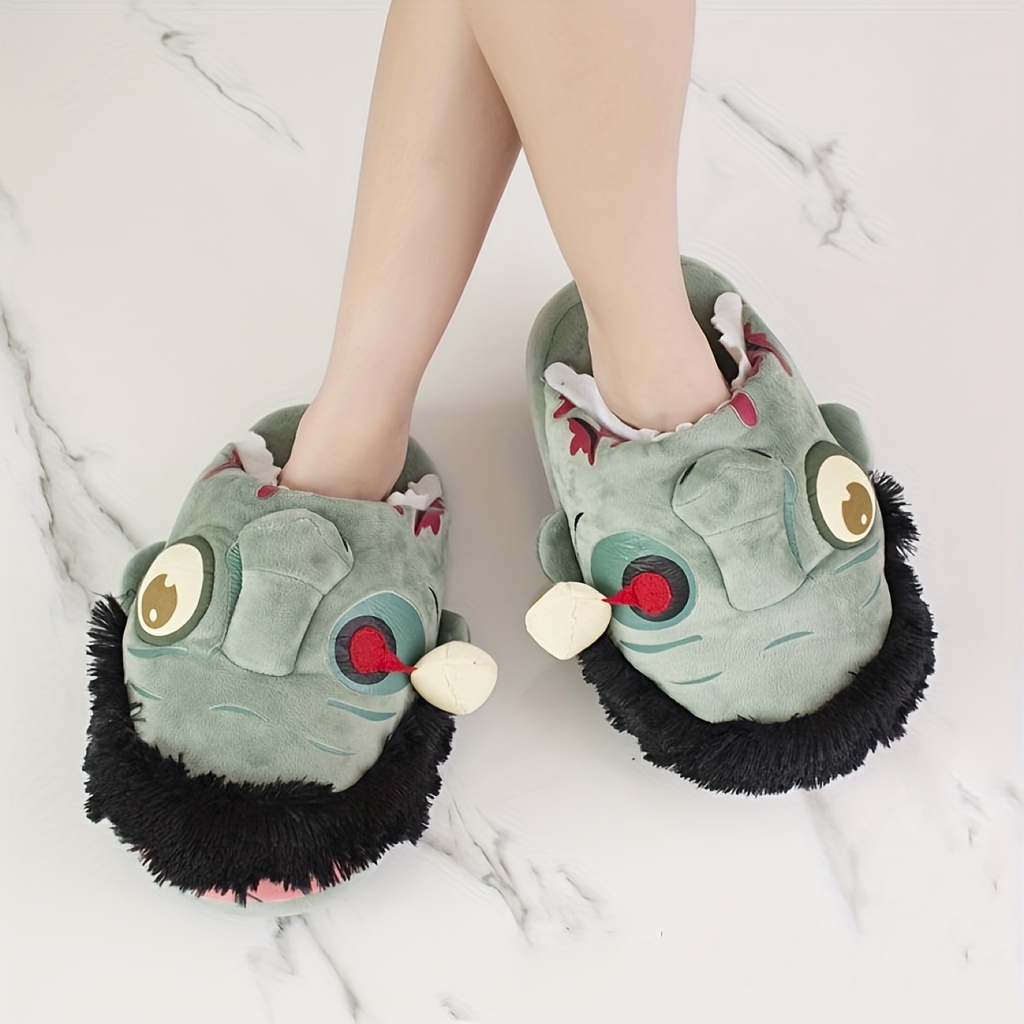 Kawaii Halloween Design Slippers, Casual Slip On Home Shoes