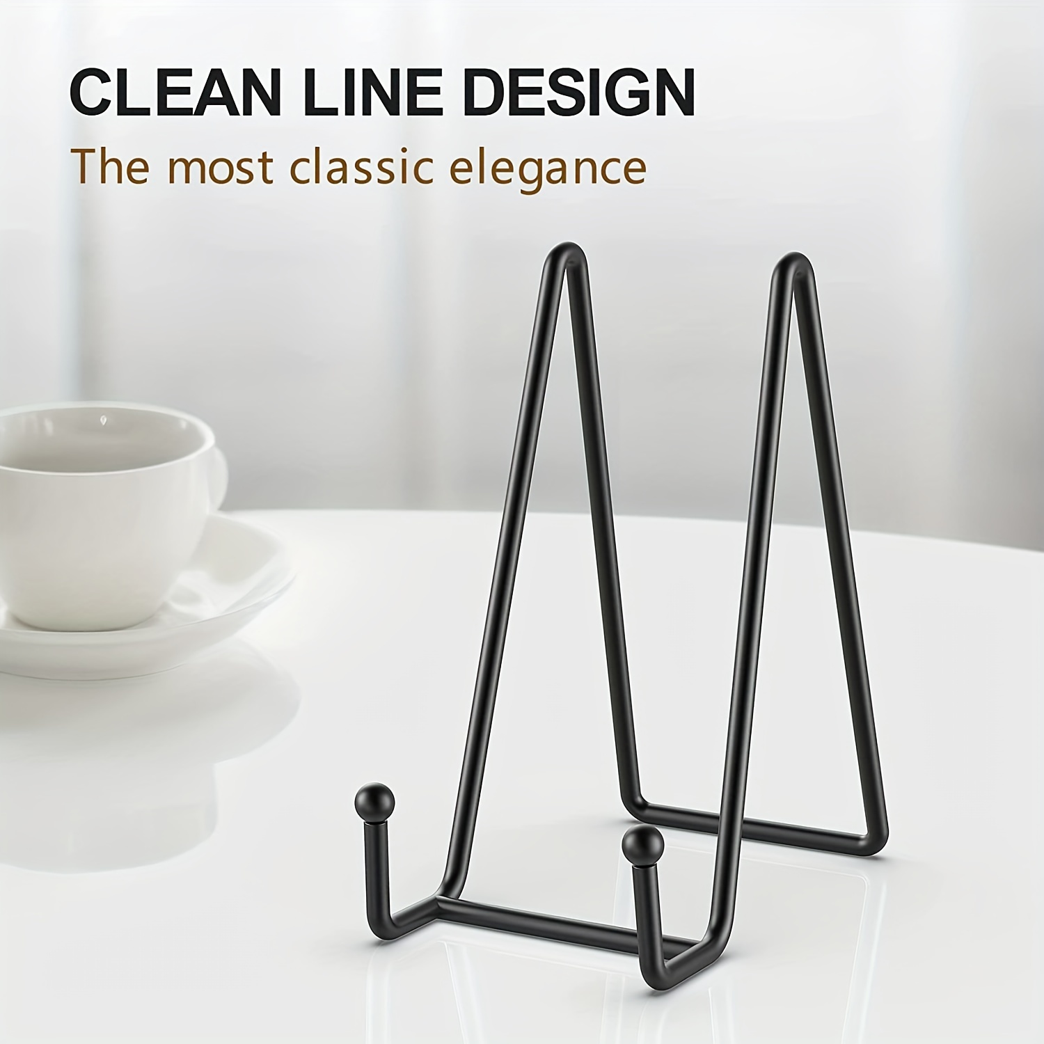  Plate Holder Easel Display Stand - 8 inch Metal Plate Stands  for Display - Tabletop Picture Stand - Black Iron Easels for Display  Pictures, Photo Frames, Book