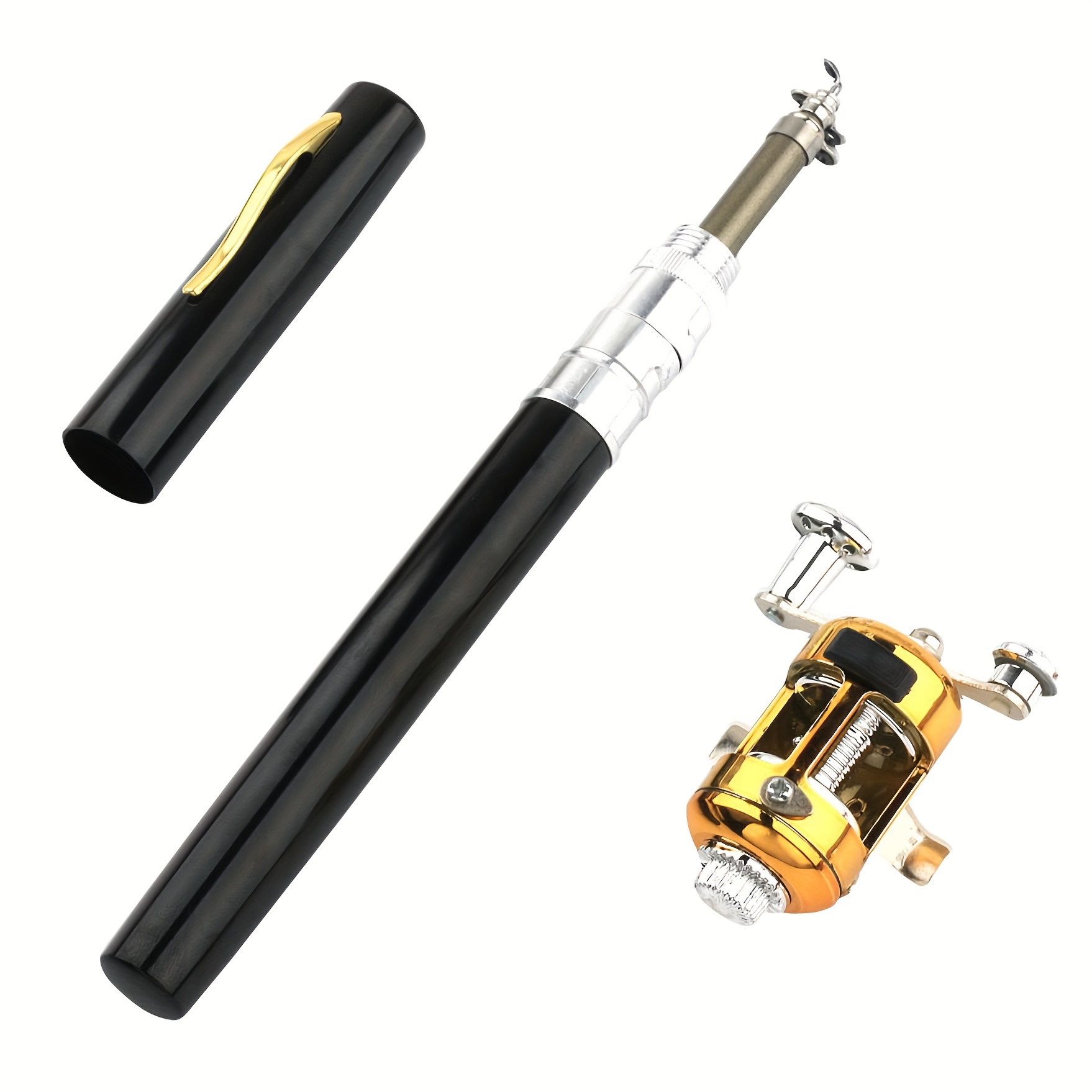 Fiberglass + Carbon Portable Pen Fishing Rod Mini Pocket Fishing