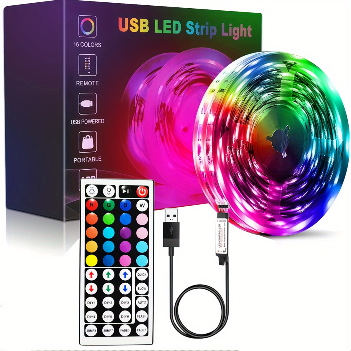 Tira De Luces LED USB Bluetooth WIFI RGB 2835 SMD DC5V Cinta Flexible De La  Lámpara Para TV Escritorio Pantalla Retroiluminación Decorar