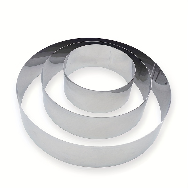 Stainless Steel Mousse Cake Mold Rings + + Round Heart - Temu