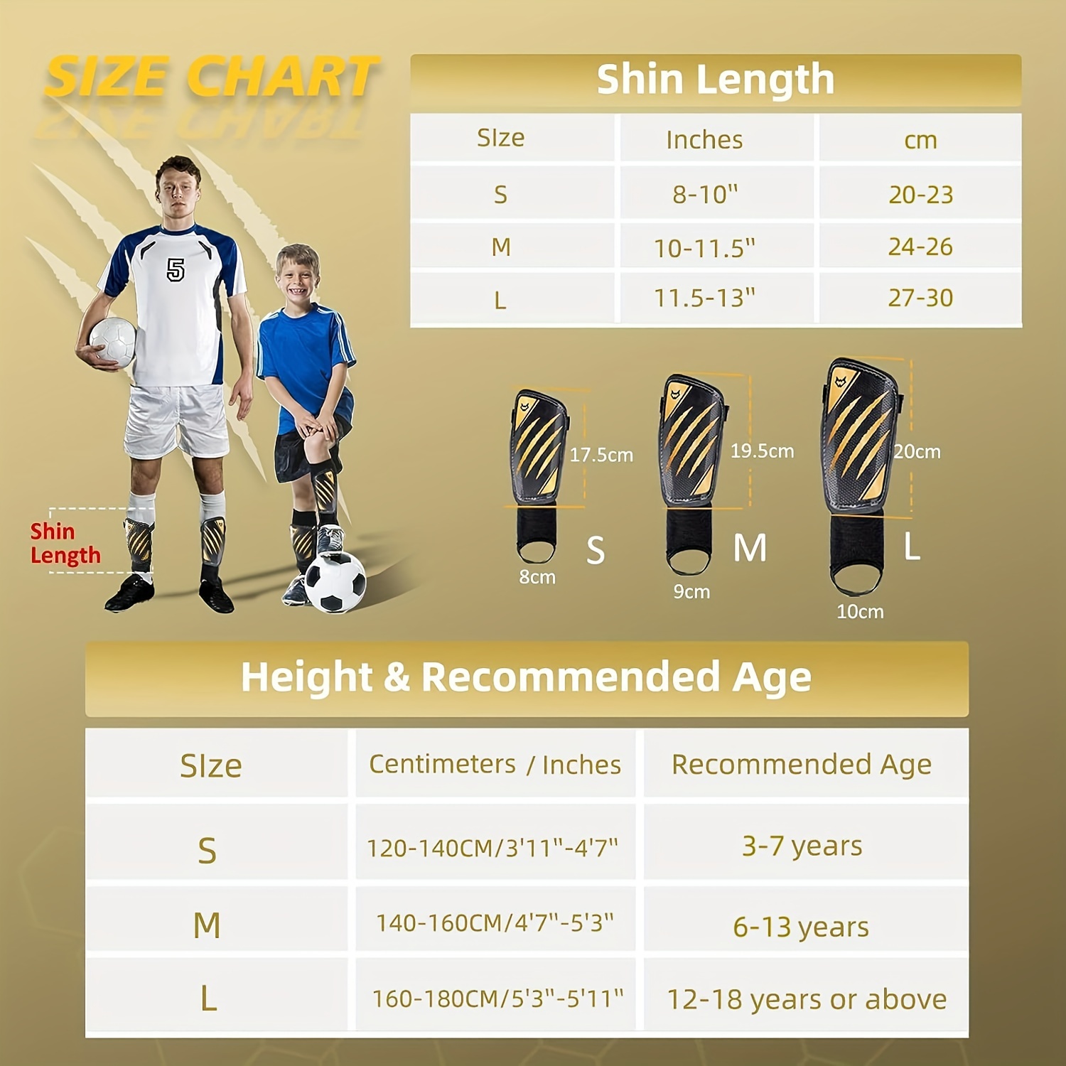 Double Layer Adjustable Soccer Shin Guards Lightweight Knee Protective Gear
